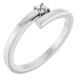 Engravable Family Ring Mounting in 18 Karat White Gold for Round Stone, 3.87 grams