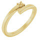 Engravable Family Ring Mounting in 18 Karat Yellow Gold for Round Stone, 4.07 grams