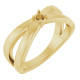 Family Ring Mounting in 18 Karat Yellow Gold for Round Stone, 6.25 grams