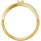 Family Ring Mounting in 18 Karat Yellow Gold for Round Stone, 6.25 grams