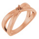 Family Ring Mounting in 18 Karat Rose Gold for Round Stone, 6.25 grams