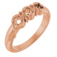Family Ring Mounting in 18 Karat Rose Gold for Round Stone, 5.32 grams
