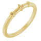 Family Stackable Ring Mounting in 18 Karat Yellow Gold for Round Stone, 2.76 grams