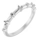 Family Stackable Ring Mounting in 18 Karat White Gold for Round Stone, 2.67 grams