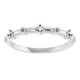 Family Stackable Ring Mounting in 18 Karat White Gold for Round Stone, 2.67 grams