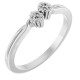 Family Floral Ring Mounting in 18 Karat White Gold for Round Stone, 2.97 grams