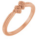 Family Floral Ring Mounting in 18 Karat Rose Gold for Round Stone, 3.13 grams