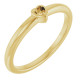 Family Ring Mounting in 18 Karat Yellow Gold for Round Stone, 2.9 grams