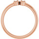 Family Ring Mounting in 10 Karat Rose Gold for Round Stone, 2.31 grams