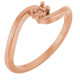 Family Ring Mounting in 18 Karat Rose Gold for Round Stone, 2.63 grams