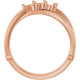 Family Ring Mounting in 10 Karat Rose Gold for Round Stone, 4.35 grams