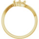 Family Ring Mounting in 18 Karat Yellow Gold for Round Stone, 2.94 grams