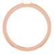 Stackable Ring Mounting in 10 Karat Rose Gold for Straight baguette Stone, 2.52 grams