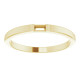 Stackable Ring Mounting in 10 Karat Yellow Gold for Straight baguette Stone, 2.52 grams