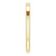 Stackable Ring Mounting in 10 Karat Yellow Gold for Straight baguette Stone, 2.52 grams