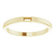 Stackable Ring Mounting in 18 Karat Yellow Gold for Straight baguette Stone, 3.44 grams