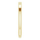 Stackable Ring Mounting in 18 Karat Yellow Gold for Straight baguette Stone, 3.44 grams