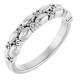 Family Stackable Ring Mounting in 18 Karat White Gold for Round Stone, 4.29 grams