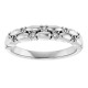 Family Stackable Ring Mounting in 18 Karat White Gold for Round Stone, 4.29 grams
