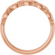Family Stackable Ring Mounting in 18 Karat Rose Gold for Round Stone, 4.54 grams