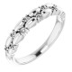 Family Stackable Ring Mounting in 10 Karat White Gold for Round Stone, 3.23 grams