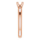 Solitaire Engagement Ring Mounting in 18 Karat Rose Gold for Round Stone, 3.51 grams