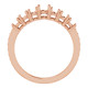 Accented Engagement Ring Mounting in 18 Karat Rose Gold for Round Stone, 3.72 grams