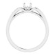 Accented Engagement Ring Mounting in 18 Karat White Gold for Round Stone, 3.69 grams.