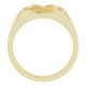 Accented Ring Mounting in 10 Karat Yellow Gold for Round Stone, 8.98 grams