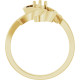 Family Freeform Ring Mounting in 18 Karat Yellow Gold for Round Stone, 5.73 grams