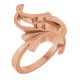 Family Freeform Ring Mounting in 18 Karat Rose Gold for Round Stone, 5.73 grams