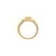 Solitaire Ring Mounting in 10 Karat Rose Gold for Oval Stone, 4.21 grams