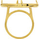 Cabochon Ring Mounting in 18 Karat Yellow Gold for Cushion Stone, 6.38 grams