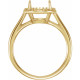 Halo Style Ring Mounting in 18 Karat Yellow Gold for Oval Stone, 3.69 grams