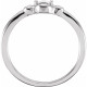 Family Stackable Ring Mounting in 18 Karat White Gold for Round Stone, 2.23 grams