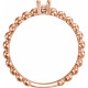 Family Stackable Ring Mounting in 10 Karat Rose Gold for Round Stone, 2.01 grams