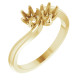 Two Stone Engagement Ring Mounting in 18 Karat Yellow Gold for Round Stone, 4.24 grams