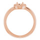 Halo Style Ring Mounting in 10 Karat Rose Gold for Oval Stone, 3.98 grams