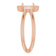 Halo Style Ring Mounting in 10 Karat Rose Gold for Oval Stone, 3.98 grams