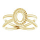 Halo Style Ring Mounting in 10 Karat Yellow Gold for Oval Stone, 3.98 grams