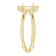Halo Style Ring Mounting in 10 Karat Yellow Gold for Oval Stone, 3.98 grams