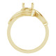 Solitaire Engagement Ring Mounting in 10 Karat Yellow Gold for Round Stone, 4.02 grams