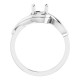 Solitaire Engagement Ring Mounting in Sterling Silver for Round Stone, 3.66 grams