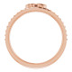 Family Bezel Set Ring Mounting in 10 Karat Rose Gold for Round Stone, 2.38 grams