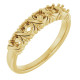 Family Ring Mounting in 18 Karat Yellow Gold for Round Stone, 4.24 grams