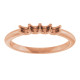 Family Ring Mounting in 18 Karat Rose Gold for Round Stone, 2.86 grams