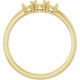 Family Ring Mounting in 18 Karat Yellow Gold for Round Stone, 3.1 grams