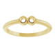 Family Ring Mounting in 10 Karat Yellow Gold for Round Stone, 1.97 grams