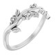 Family Floral Ring Mounting in 10 Karat White Gold for Round Stone, 2.11 grams