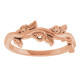 Family Floral Ring Mounting in 10 Karat Rose Gold for Round Stone, 2.81 grams